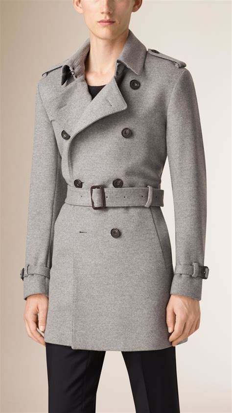 burberry london gray double-breasted mid-length trench coat|burberrys vintage trench coat.